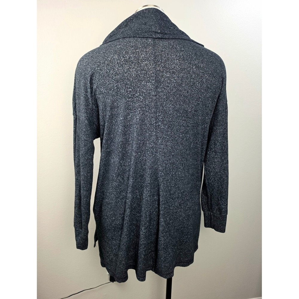 Cowl Neck Metallic Knit Sweater - Black - Picture 5 of 5